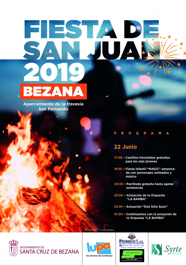Sábado 22 de junio, Fiesta de San Juan en Bezana.