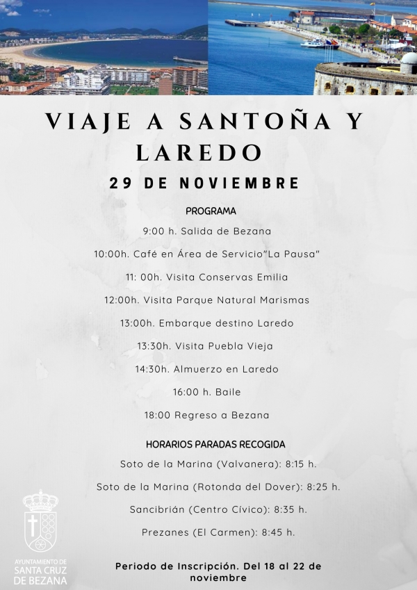 Excusión de la Tercera Edad a Santoña y Laredo, el 29 de noviembre