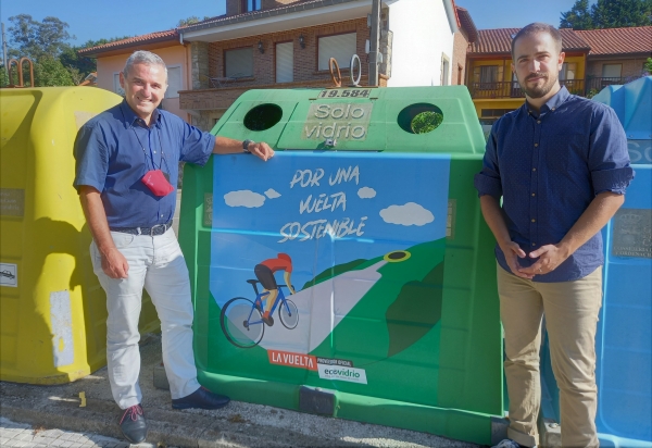 Ecovidrio y el Ayuntamiento se vuelcan con el reciclaje de vidrio, en La Vuelta más sostenible